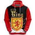 FUNSTUFFPRINT Scotland King Valentine 3D Hoodie and Zip Hoodie
