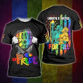 Custom Personalized Pride Shirt, Liberty And Justice For All 3D All Over Printed Shirt, Gift For Gay Friend