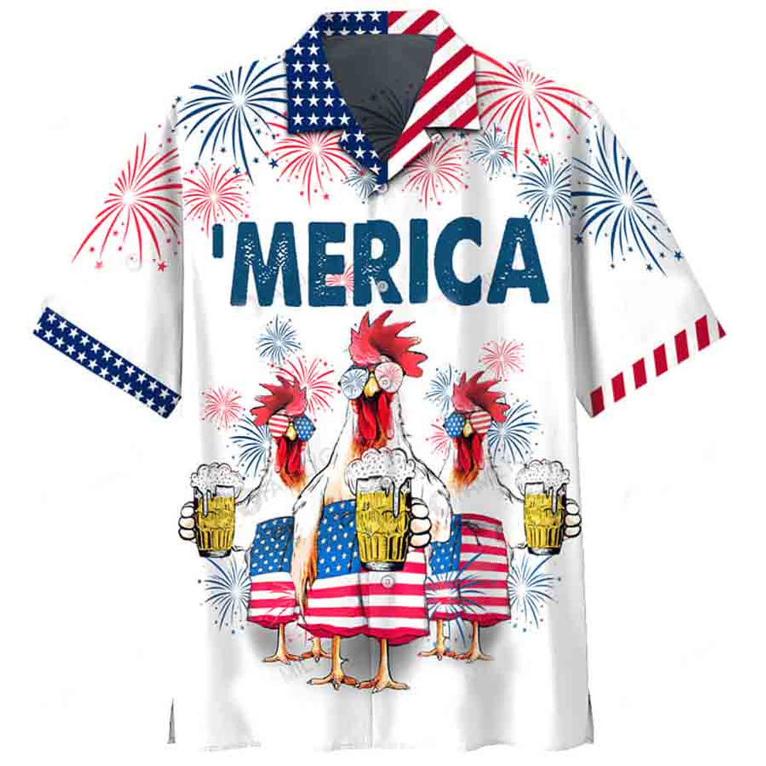 American Tractor 4Th Of July Hawaiian Shirt Aloha Shirt For Summer