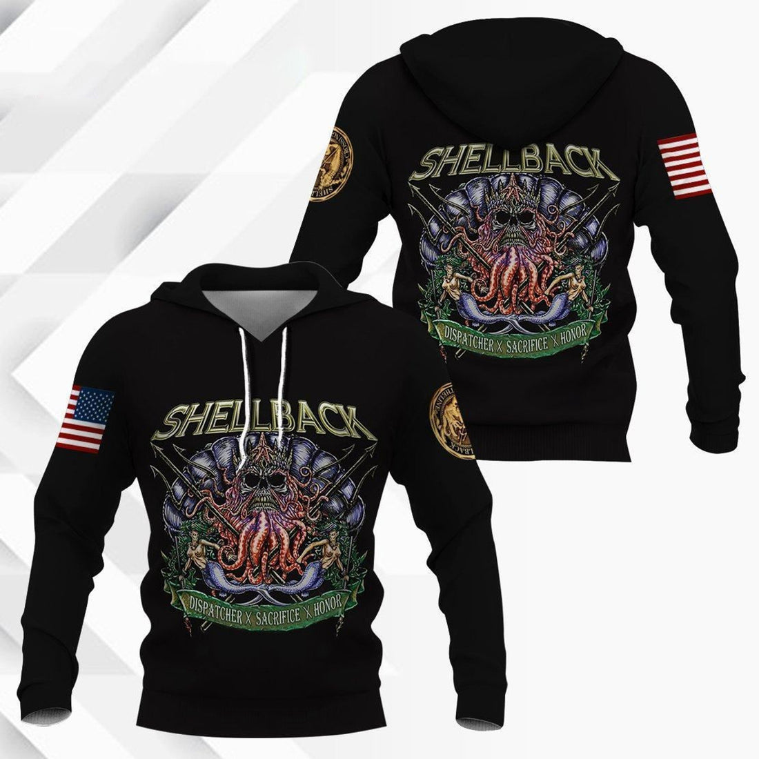 FUNSTUFFPRINT Shellback 3D Hoodie and Zip Hoodie