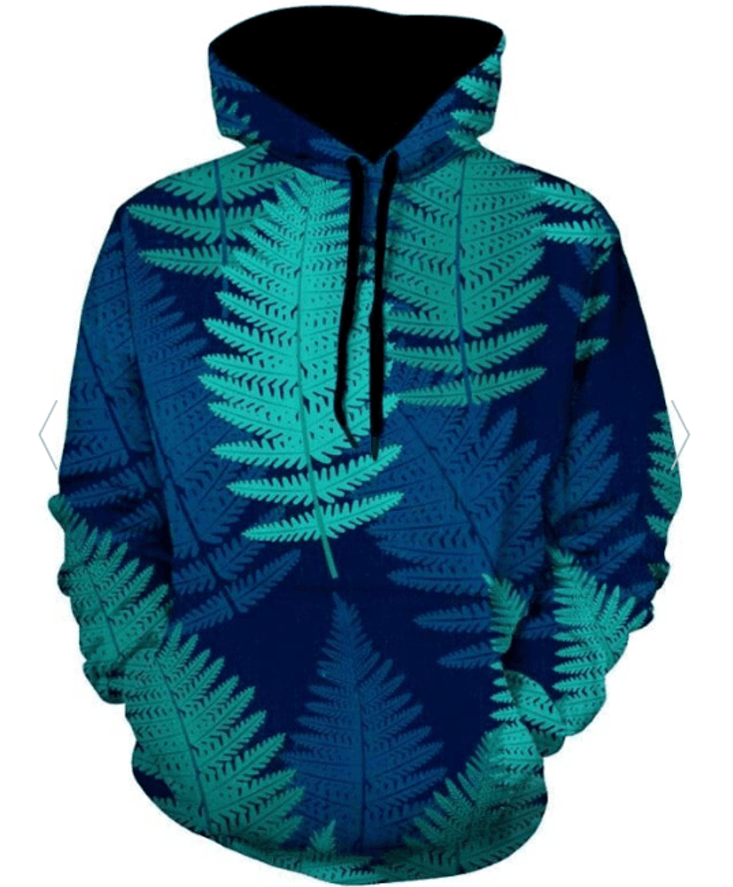 FUNSTUFFPRINT Silver Fern Pullover 3D Hoodie and Zip Hoodie