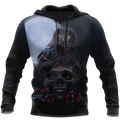 FUNSTUFFPRINT Skull And Owl 3D Hoodie and Zip Hoodie