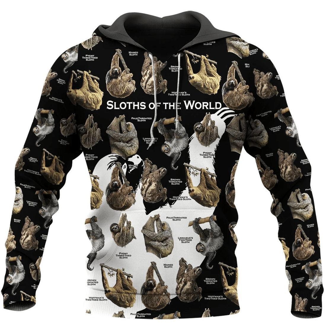 FUNSTUFFPRINT Sloths Of The World 3D Hoodie and Zip Hoodie