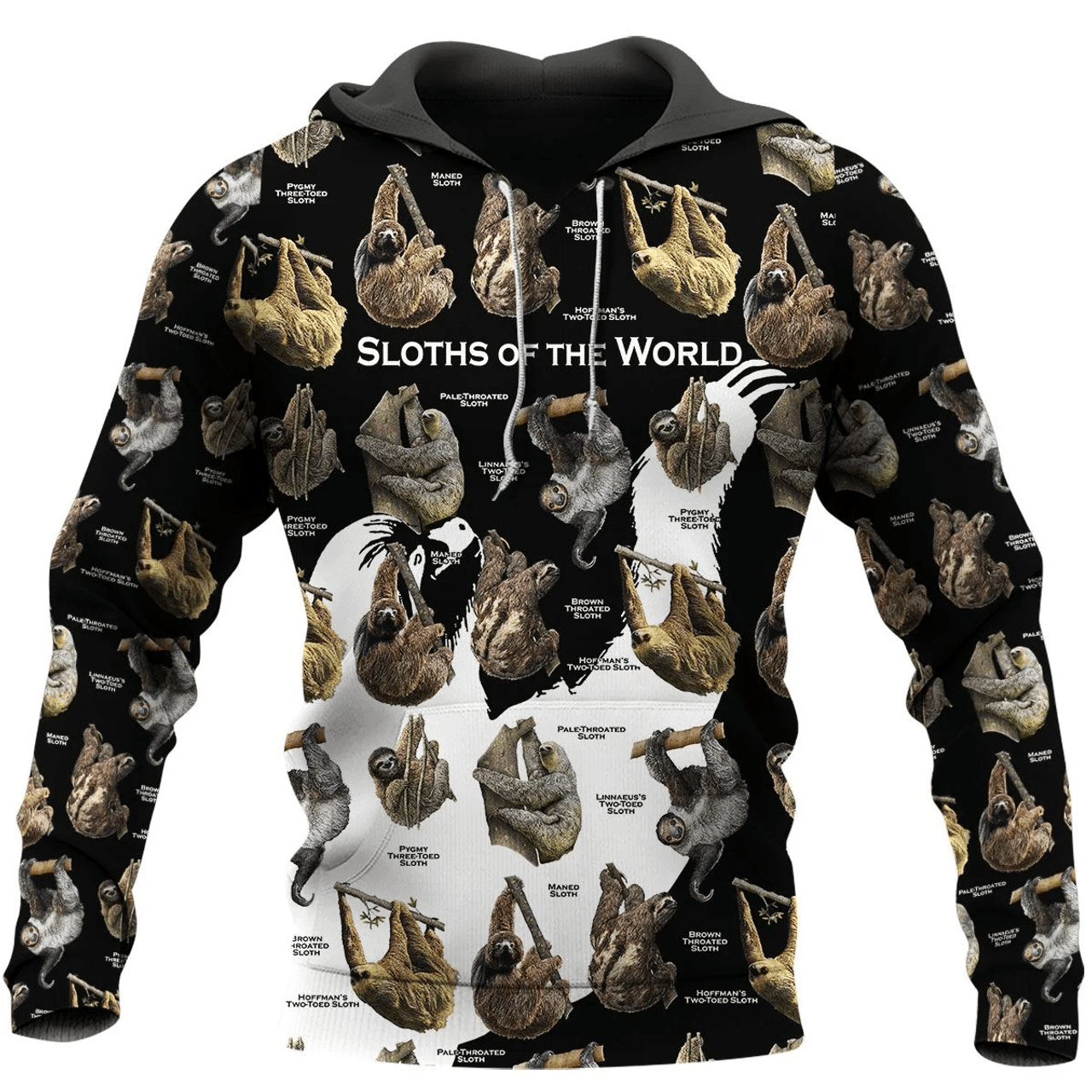FUNSTUFFPRINT Sloths Of The World 3D Hoodie and Zip Hoodie