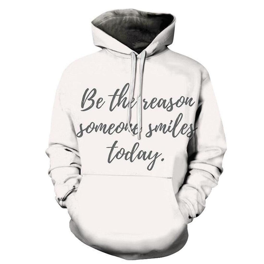FUNSTUFFPRINT Smile Today Positive Quote 3D Hoodie and Zip Hoodie