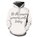 FUNSTUFFPRINT Smile Today Positive Quote 3D Hoodie and Zip Hoodie