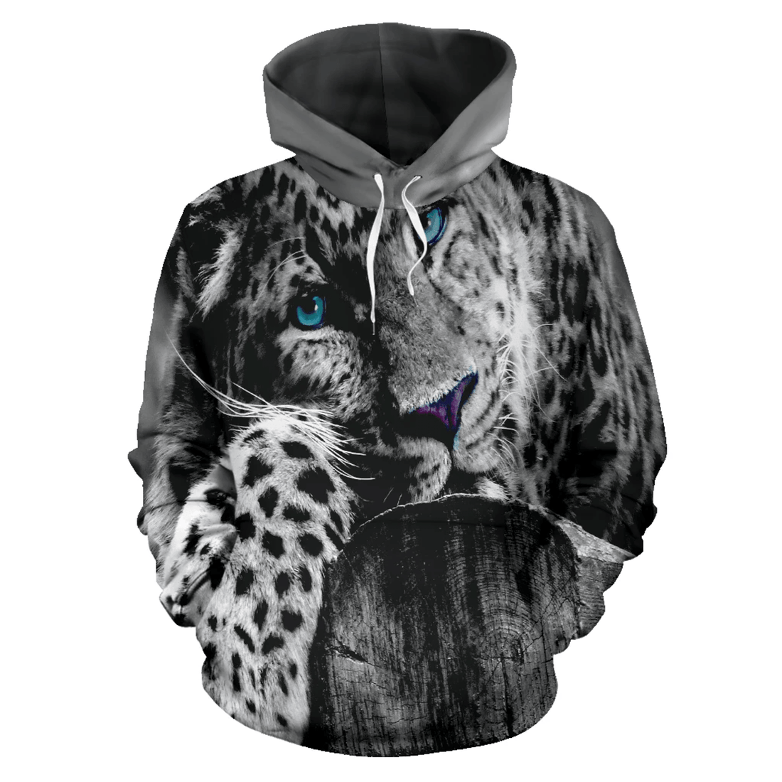 FUNSTUFFPRINT Snow Leopard 3D Hoodie and Zip Hoodie