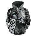 FUNSTUFFPRINT Snow Leopard 3D Hoodie and Zip Hoodie