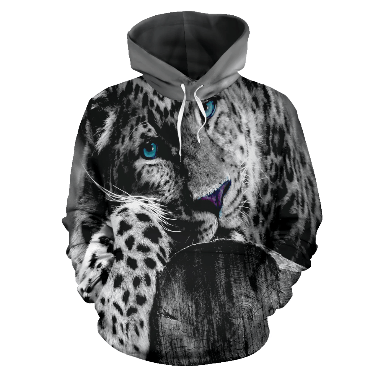 FUNSTUFFPRINT Snow Leopard 3D Hoodie and Zip Hoodie