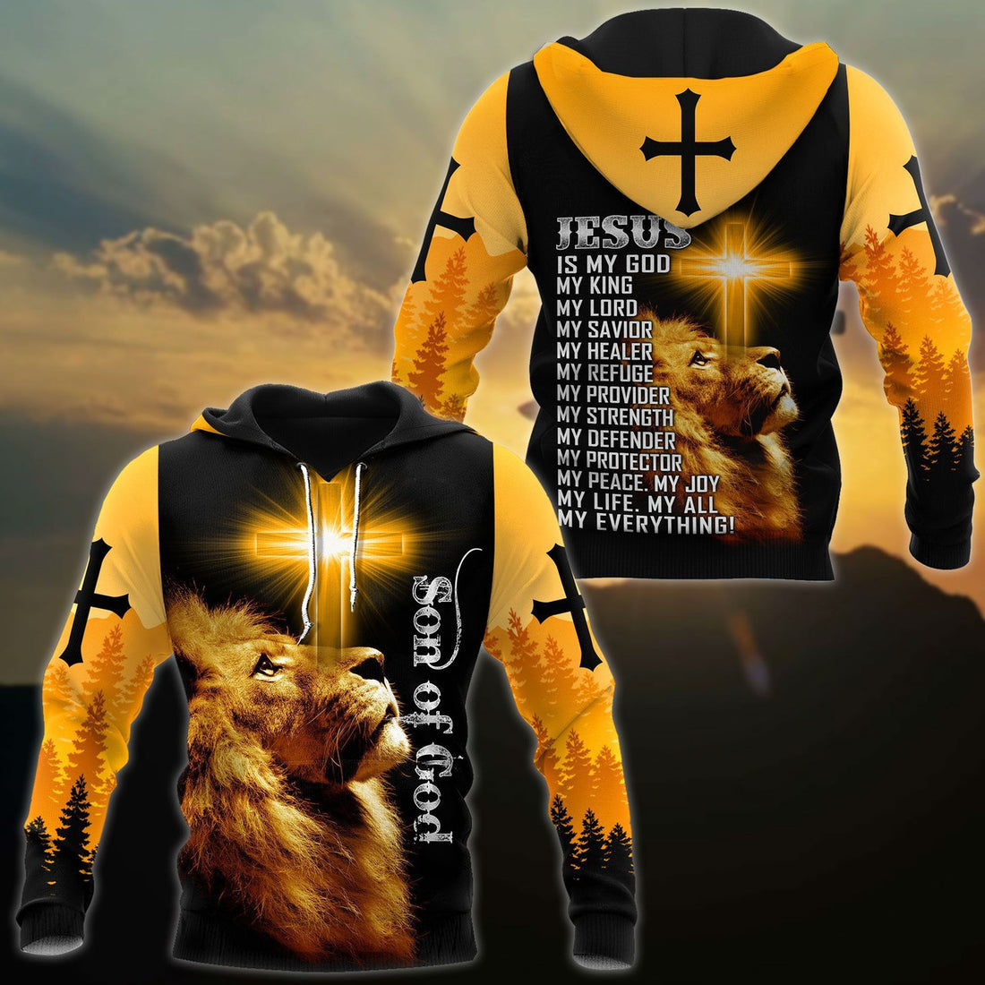 FUNSTUFFPRINT Son Of God 3D Hoodie and Zip Hoodie