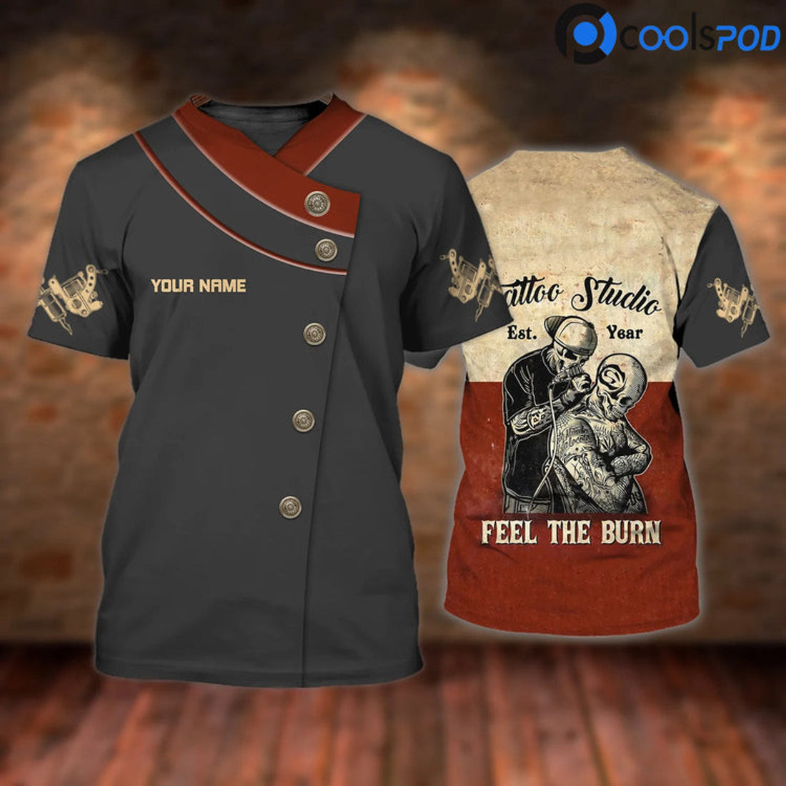 FUNSTUFFPRINT Custom Tattoo T-Shirt For Him, Unisex Shirt For Tattoo Lover, Tattoo Artist Gifts 3D T-shirt