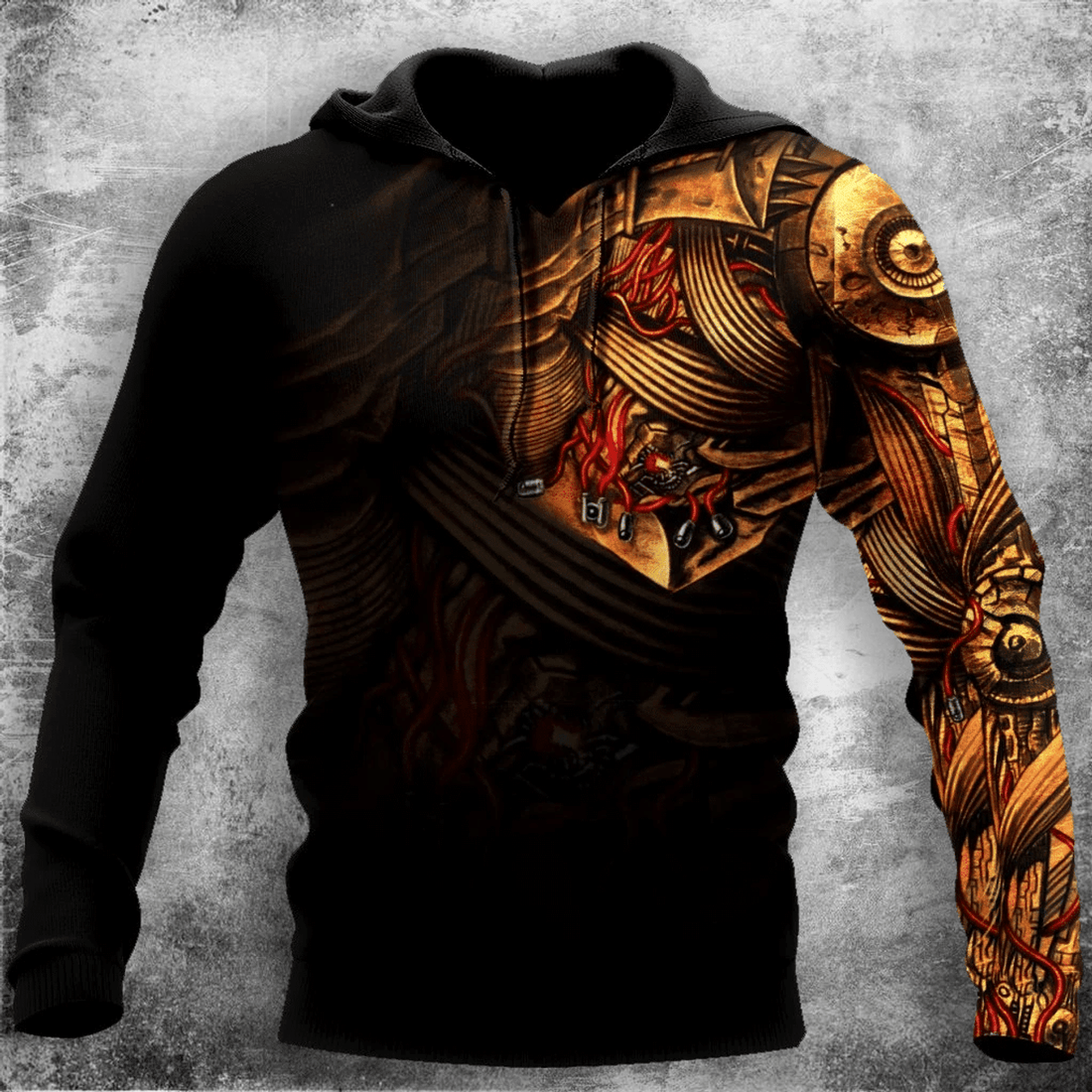 FUNSTUFFPRINT Steampunk Mechanic 3D Hoodie and Zip Hoodie