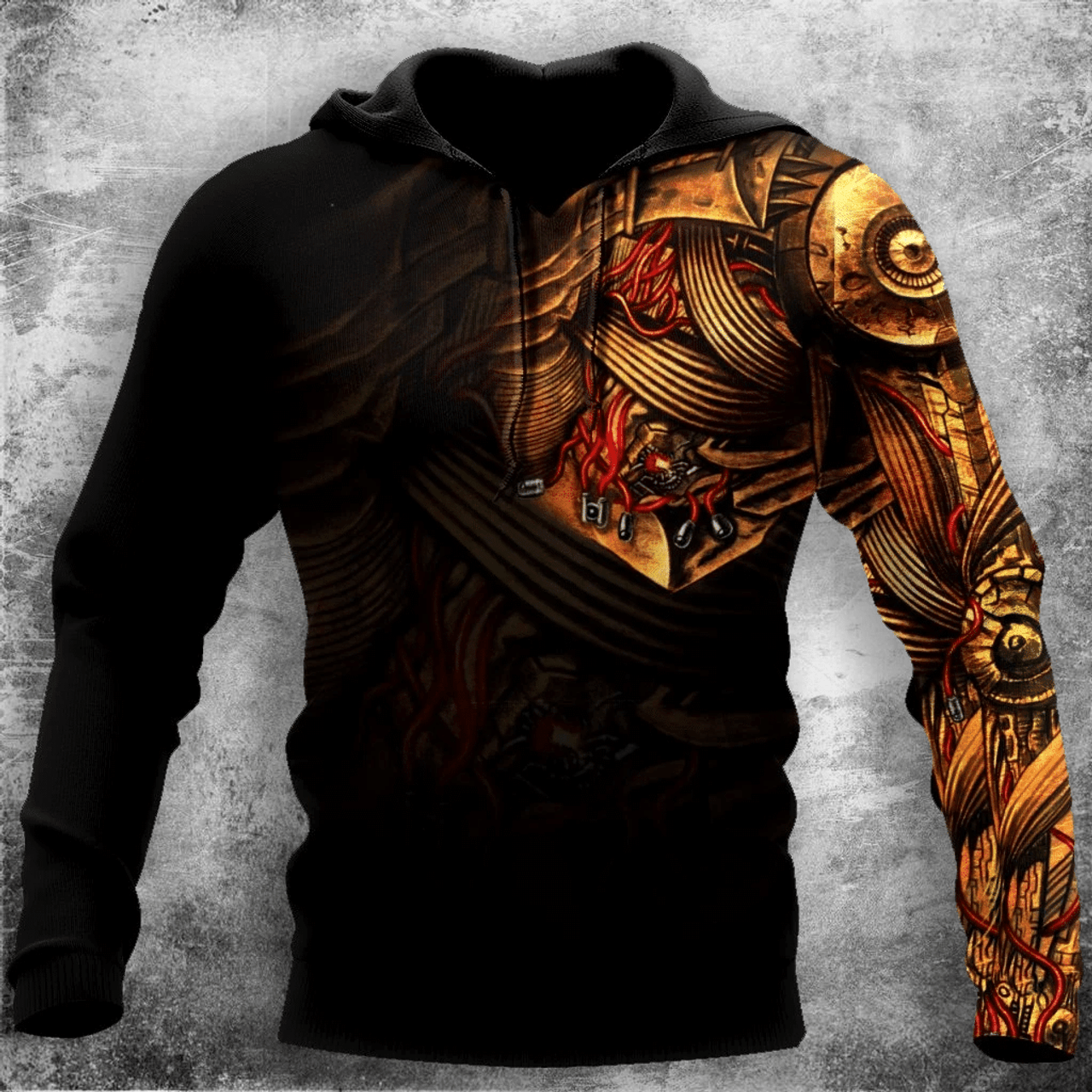 FUNSTUFFPRINT Steampunk Mechanic 3D Hoodie and Zip Hoodie