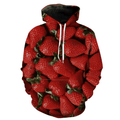 FUNSTUFFPRINT Strawberry 3D Hoodie and Zip Hoodie