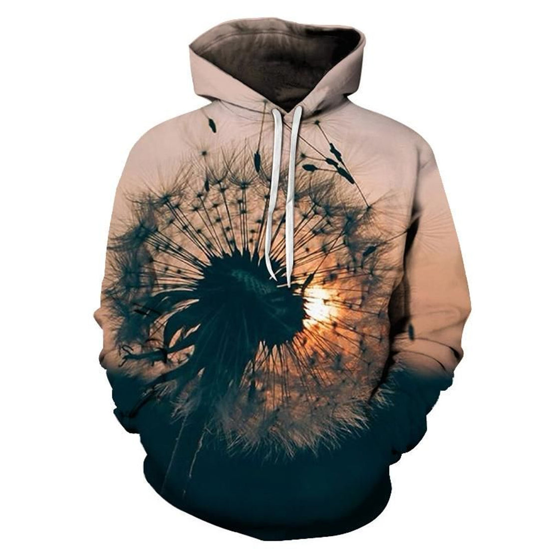 FUNSTUFFPRINT Sunsets & Dandelion 3D Hoodie and Zip Hoodie