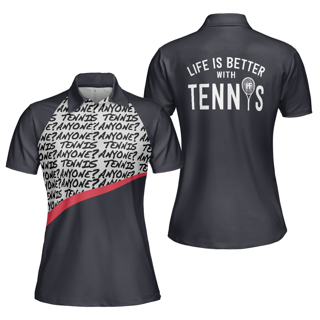 Tennis Life Shirt For Womens Short Sleeve Women Polo Shirt