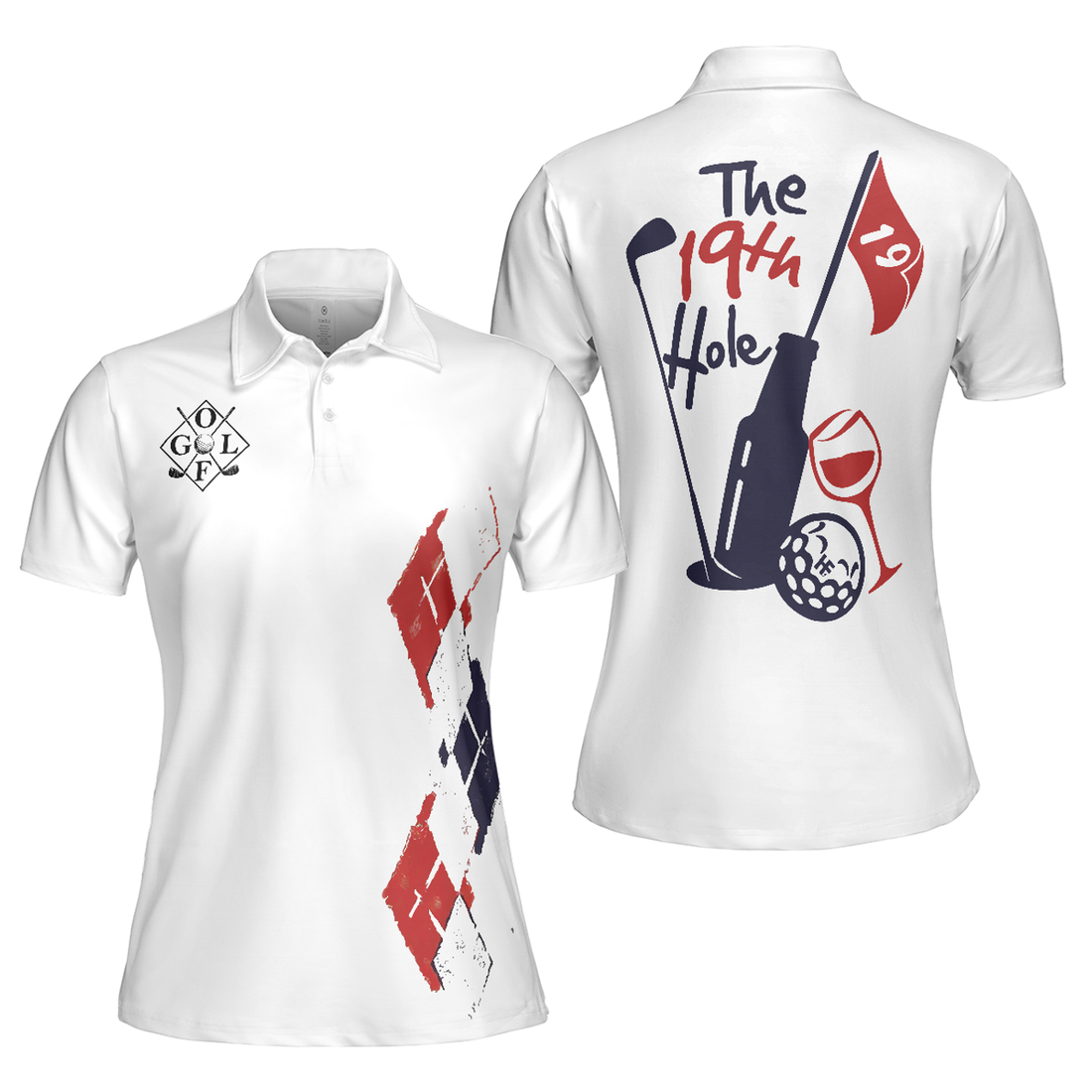 The 19th Hole Golf Short Sleeve Women Polo Shirt