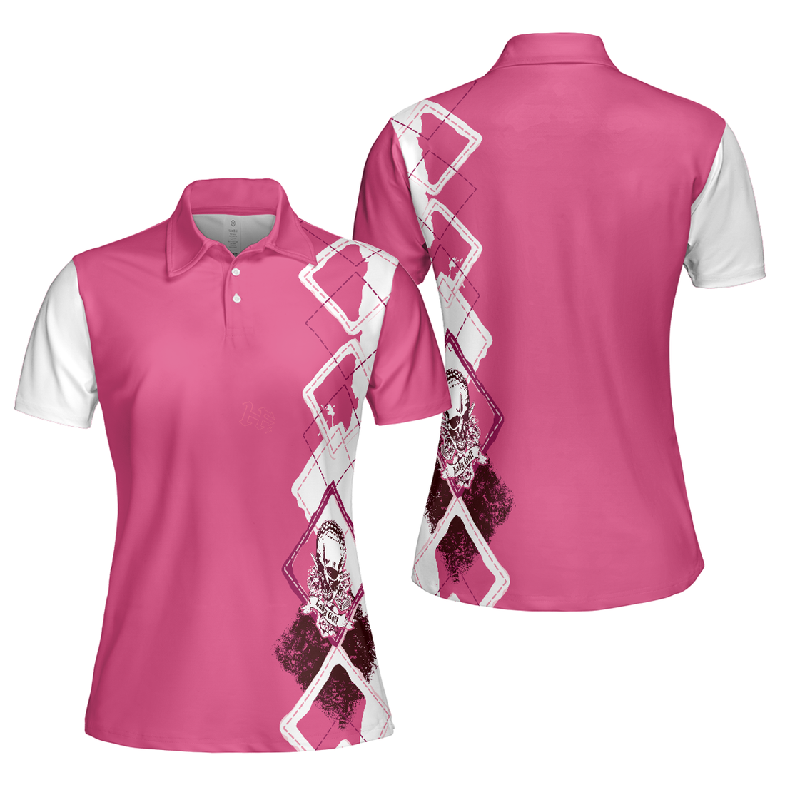 The Lady Golf Skull Short Sleeve Women Polo Shirt