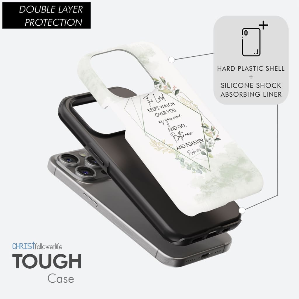 The Lord keeps watch over you as you come and go phone case | Bible verse phone cases