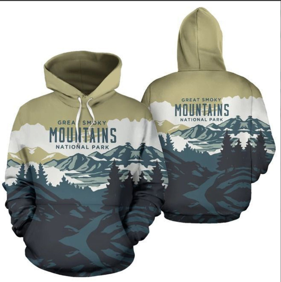 FUNSTUFFPRINT The Great Smoky Mountains National Park 3D Hoodie and Zip Hoodie