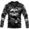 FUNSTUFFPRINT The Grim Reaper Skull 3D Hoodie and Zip Hoodie