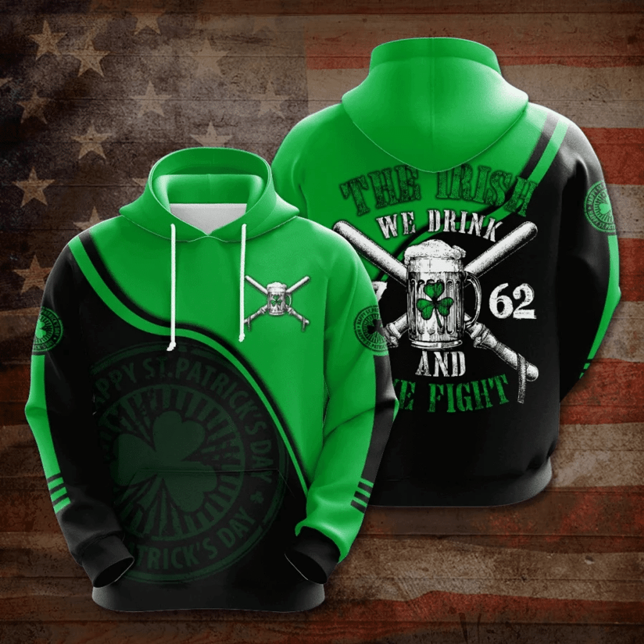 FUNSTUFFPRINT The Irish We Drink St Patricks Day 3D Hoodie and Zip Hoodie
