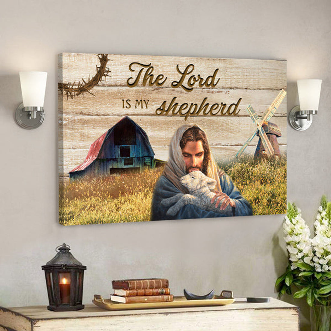 The Lord Is My Shepherd - Jeus And Lamb - Jesus Canvas - Christian Canvas Prints - Bible Verse Canvas - Faith Canvas 