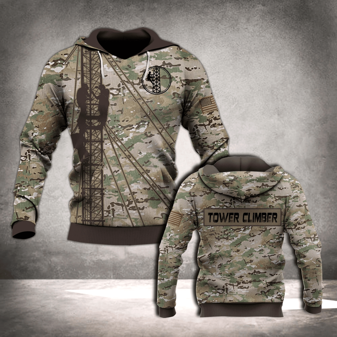 FUNSTUFFPRINT Tower Climber 3D Hoodie and Zip Hoodie
