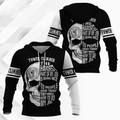 FUNSTUFFPRINT Tower Climber Shirt Funny Tower Technician And Skull Black And White 3D Hoodie and Zip Hoodie