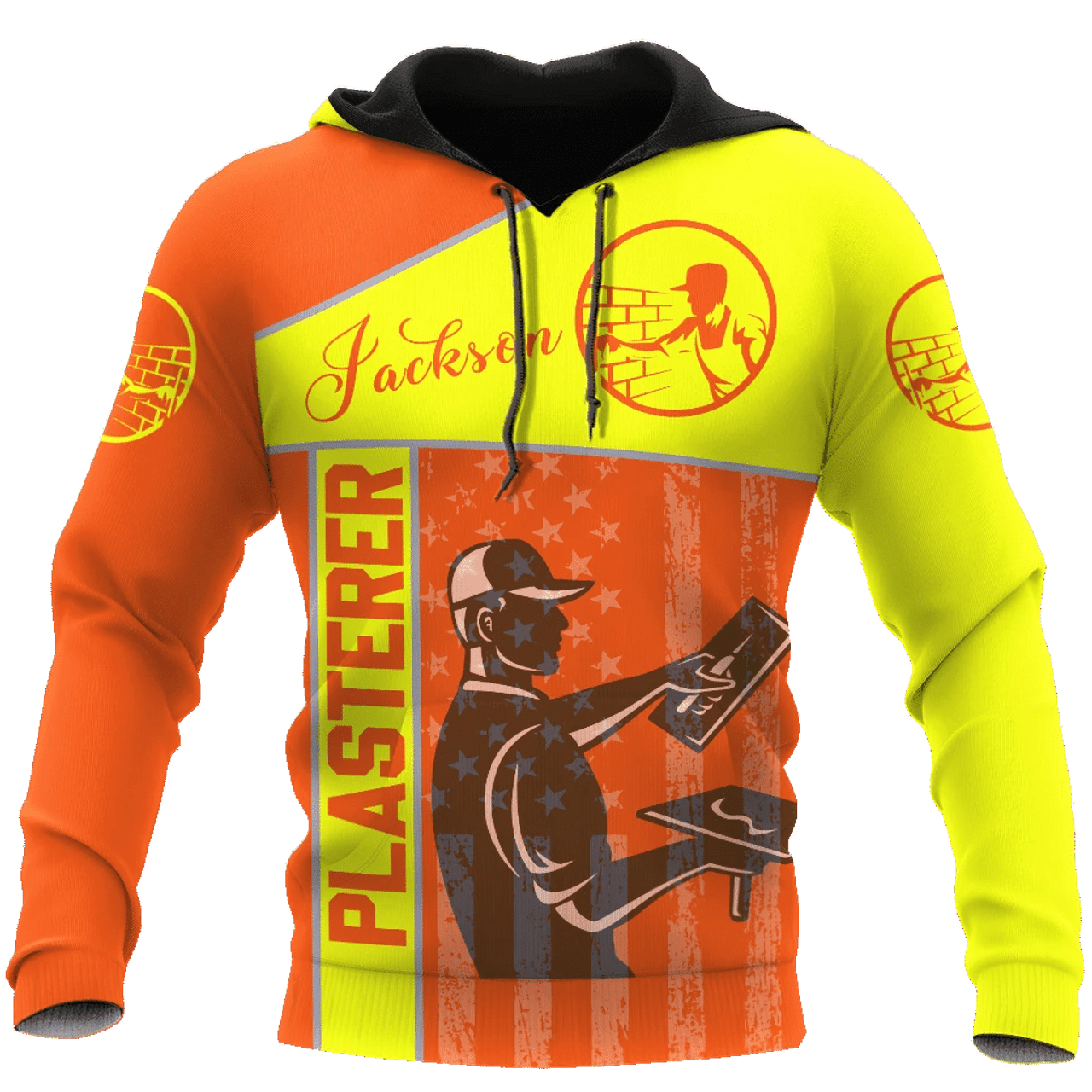 FUNSTUFFPRINT Tradesman Clothing Personlized Plasterer Lover 3D Hoodie and Zip Hoodie