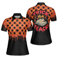 Trick or Teach Short Sleeve Women Polo Shirt, Halloween Shirt For Women