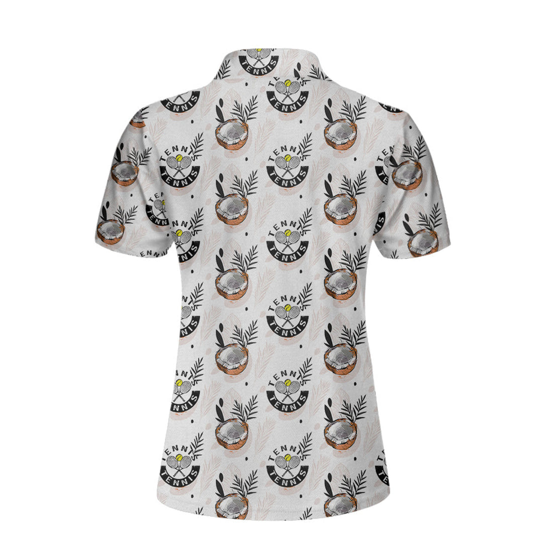 Tropical Coconut Tennis Shirt For Women Short Sleeve Women Polo Shirt
