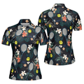 Tropical Floral Tennis Shirt For Women Short Sleeve Women Polo Shirt