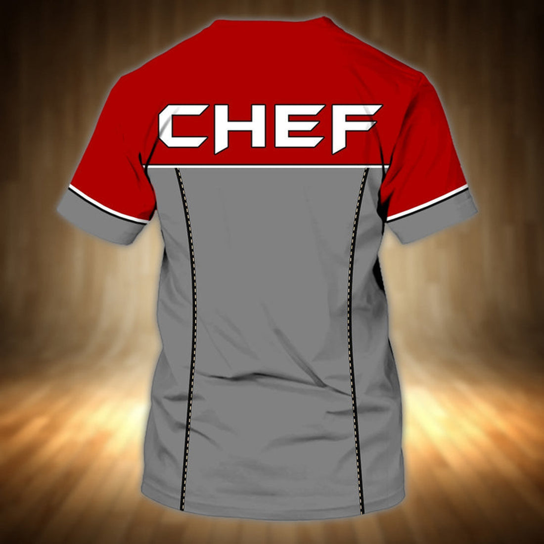 FUNSTUFFPRINT Chef Cook Personalized Name 3D T-Shirt, Chef Shirt 3D T-shirt