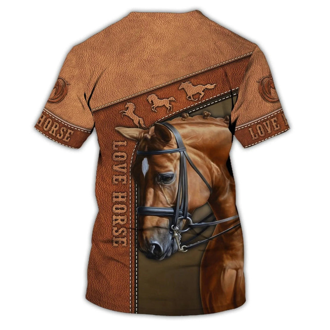 3D Full Printing Love Horse Brown, Aloha Horse Shirt For Men And Woman, Horse 3D T-Shirt