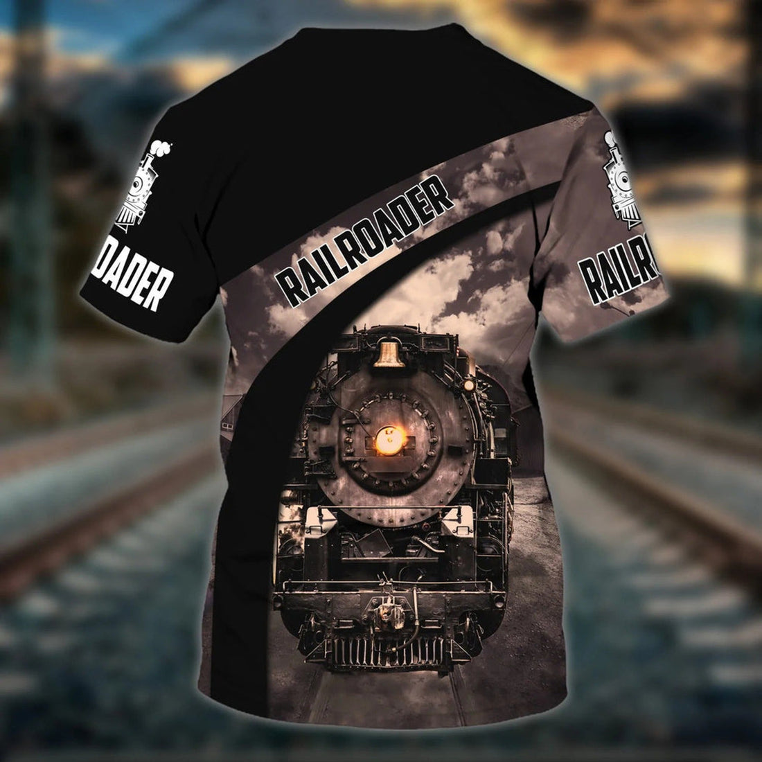 FUNSTUFFPRINT Railroader Shirt 3D All Over Print, Custom Railroad T-Shirt, Railroader Man Gift, Railroader Dad Gift 3D T-shirt