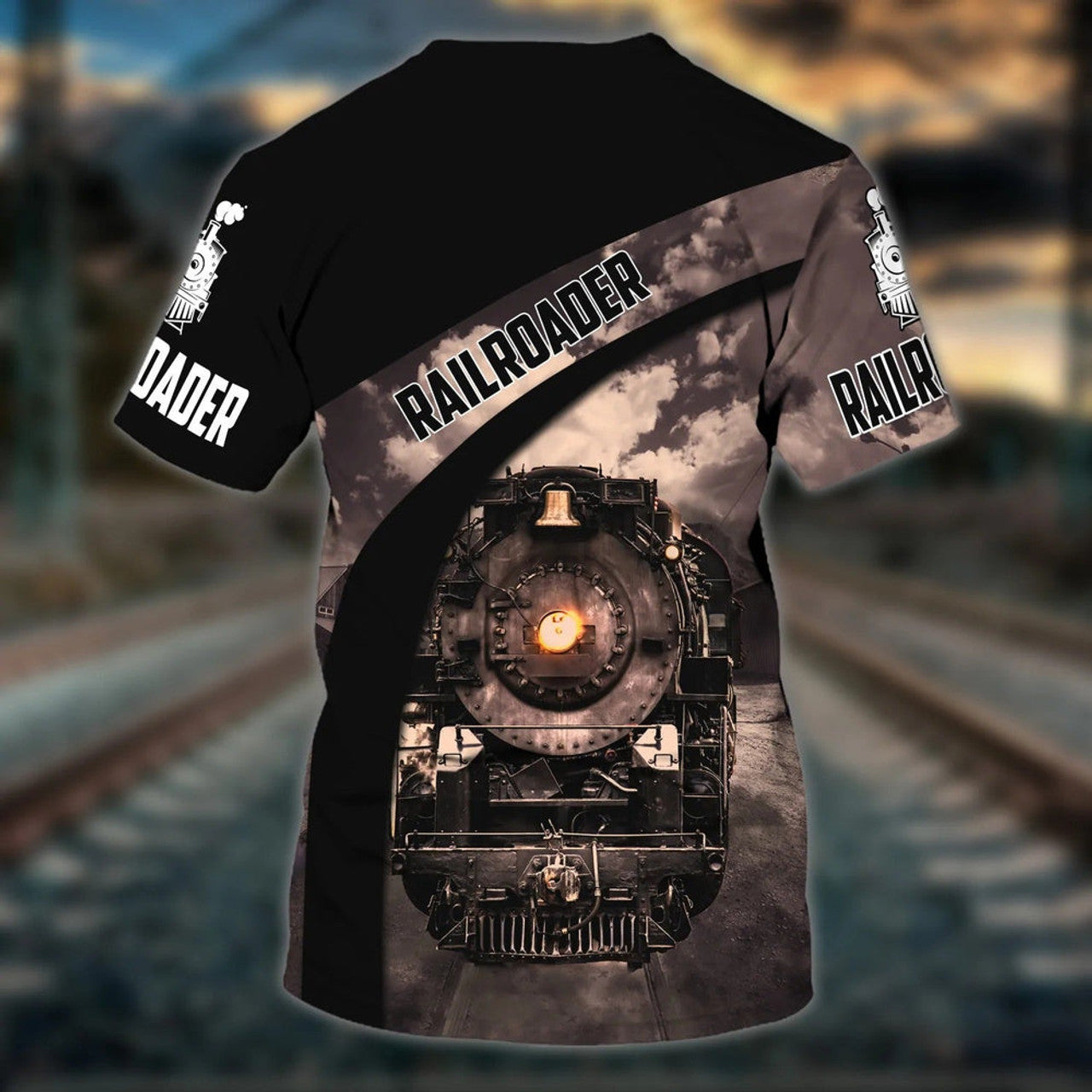 FUNSTUFFPRINT Railroader Shirt 3D All Over Print, Custom Railroad T-Shirt, Railroader Man Gift, Railroader Dad Gift 3D T-shirt