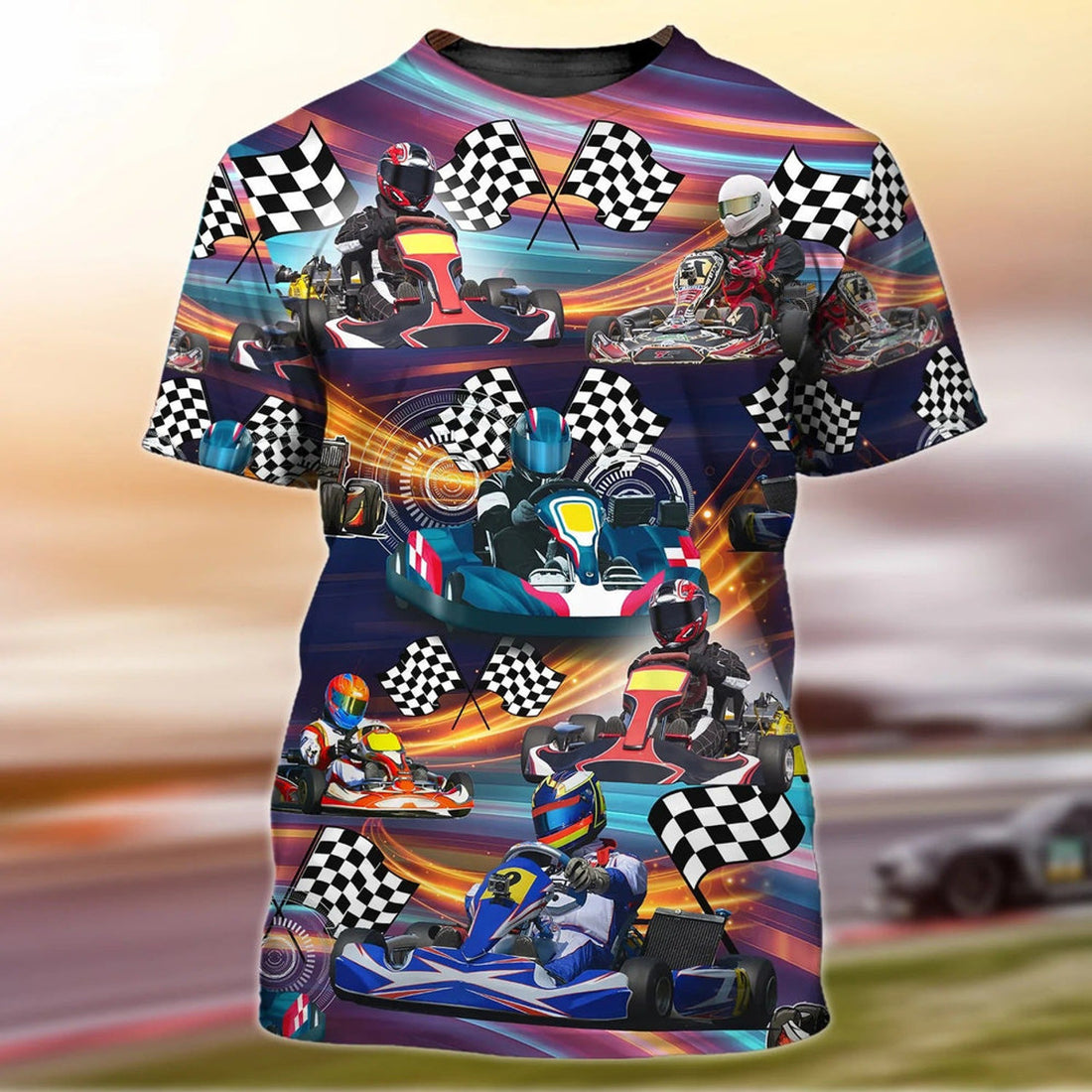 FUNSTUFFPRINT 3D All Over Printed Cool Racing T-Shirt, Racing Men's Shirt, Gift For Racer, Racing Shirt For Men 3D T-shirt