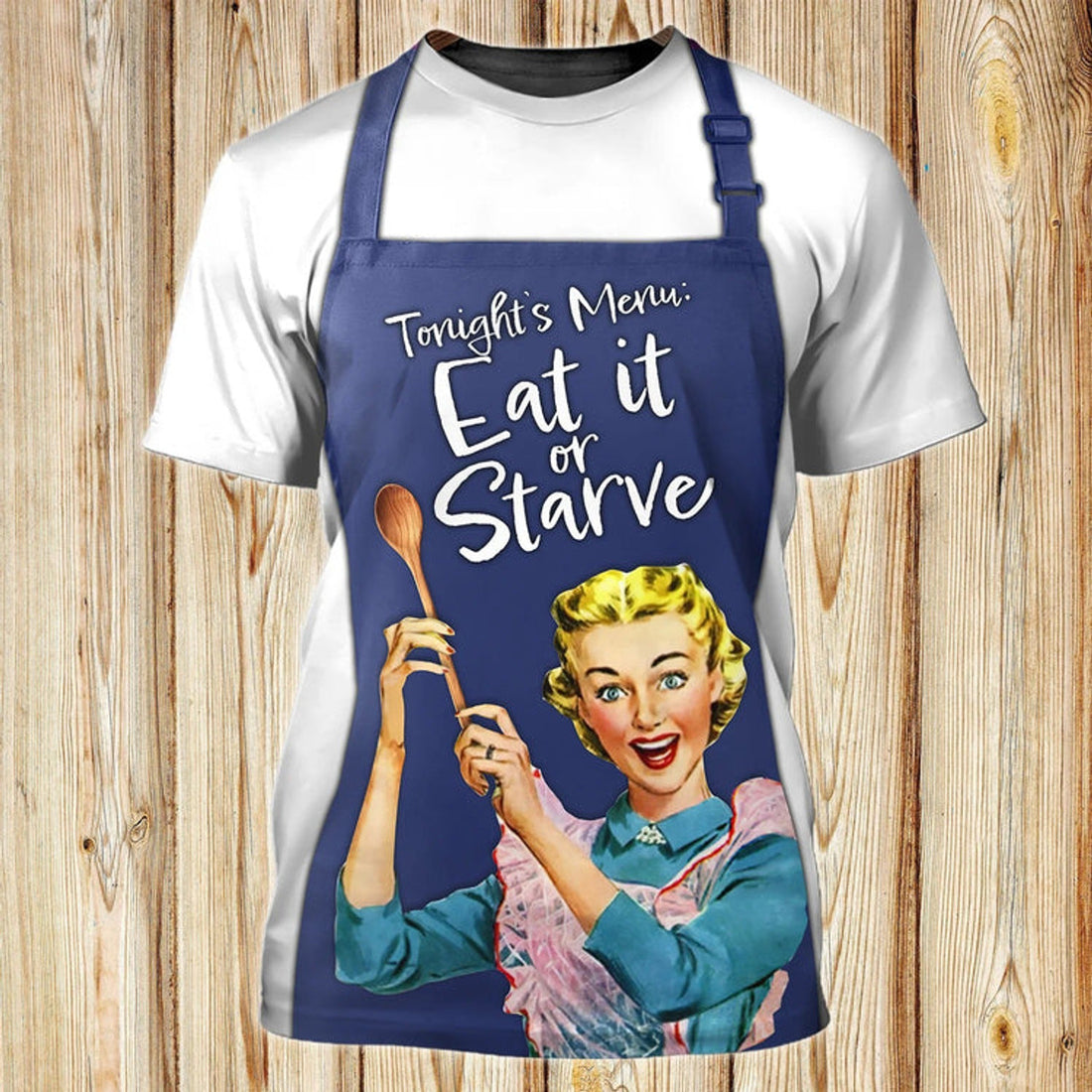 FUNSTUFFPRINT To My Wife 3D All Over PrinT-Shirt, Eat It Or Starve Housewife Shirt, Gift For House Wife 3D T-shirt