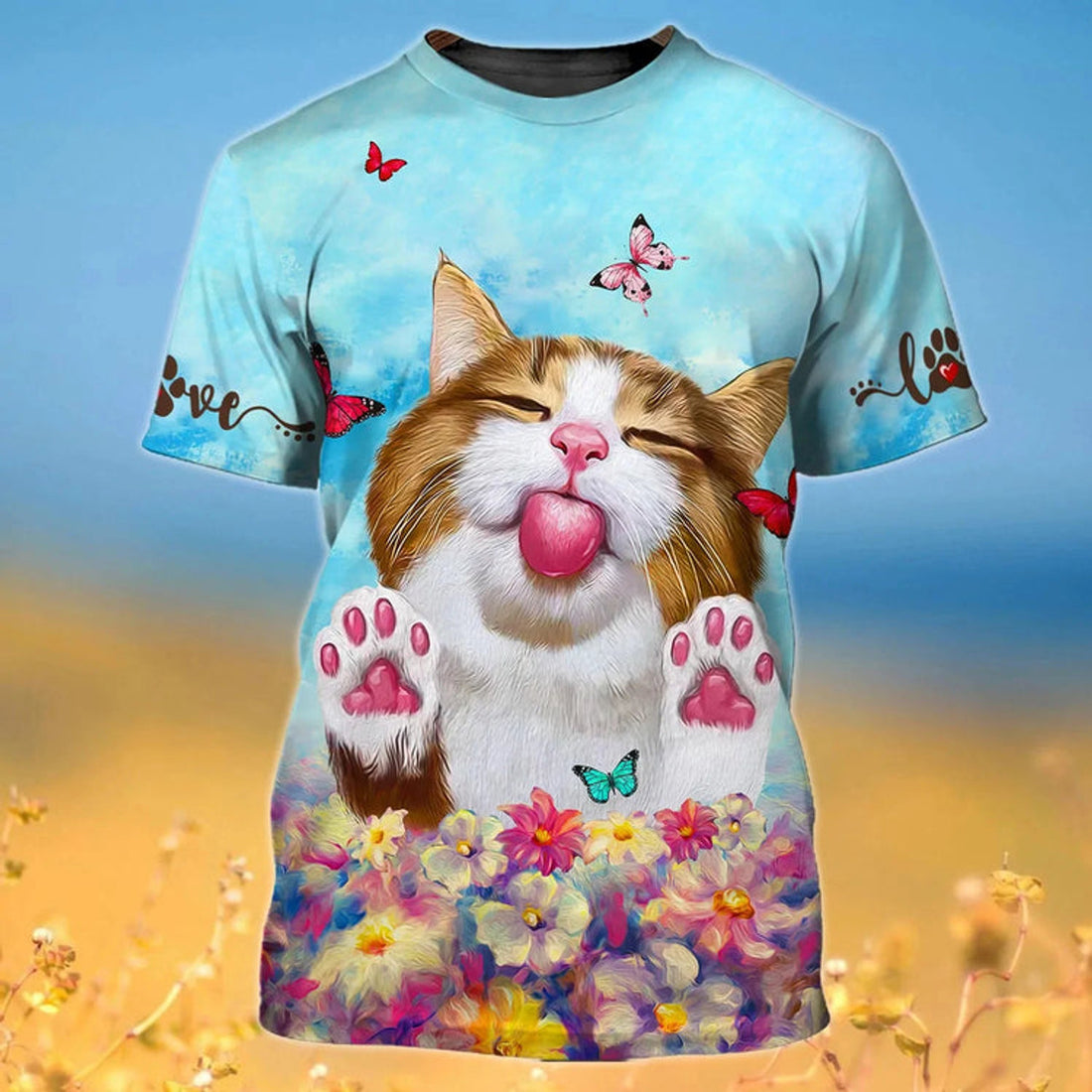 Cute Cat 3D Print On Zip Hoodie, Women Cat Apparel, Cat Shirt For Her, Cat Lover Gift