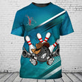 FUNSTUFFPRINT Personalized Bowling Friend T-Shirt, Bowling Team Uniform Shirts, Shirt For Bowling Players 3D T-shirt