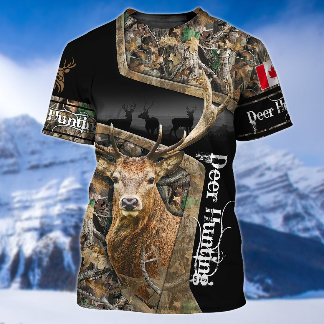 FUNSTUFFPRINT Canada Deer Hunting 3D Shirts For Men and Women Version 2 3D T-shirt