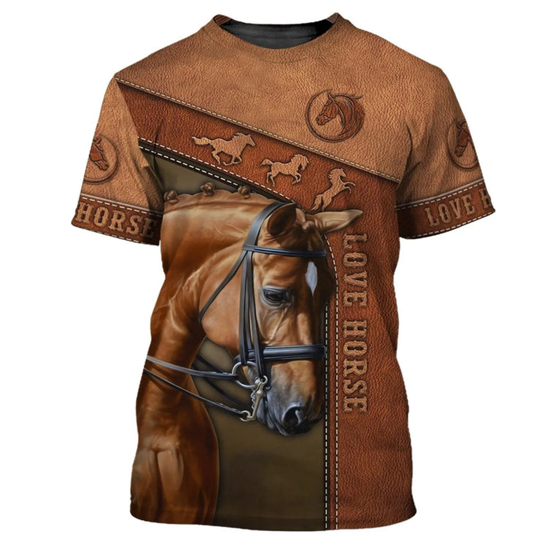 3D Full Printing Love Horse Brown, Aloha Horse Shirt For Men And Woman, Horse 3D T-Shirt