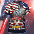 FUNSTUFFPRINT Pug American - Independence Day Is Coming- 3D Full Print 4Th Of July Tee Shirts 3D T-shirt
