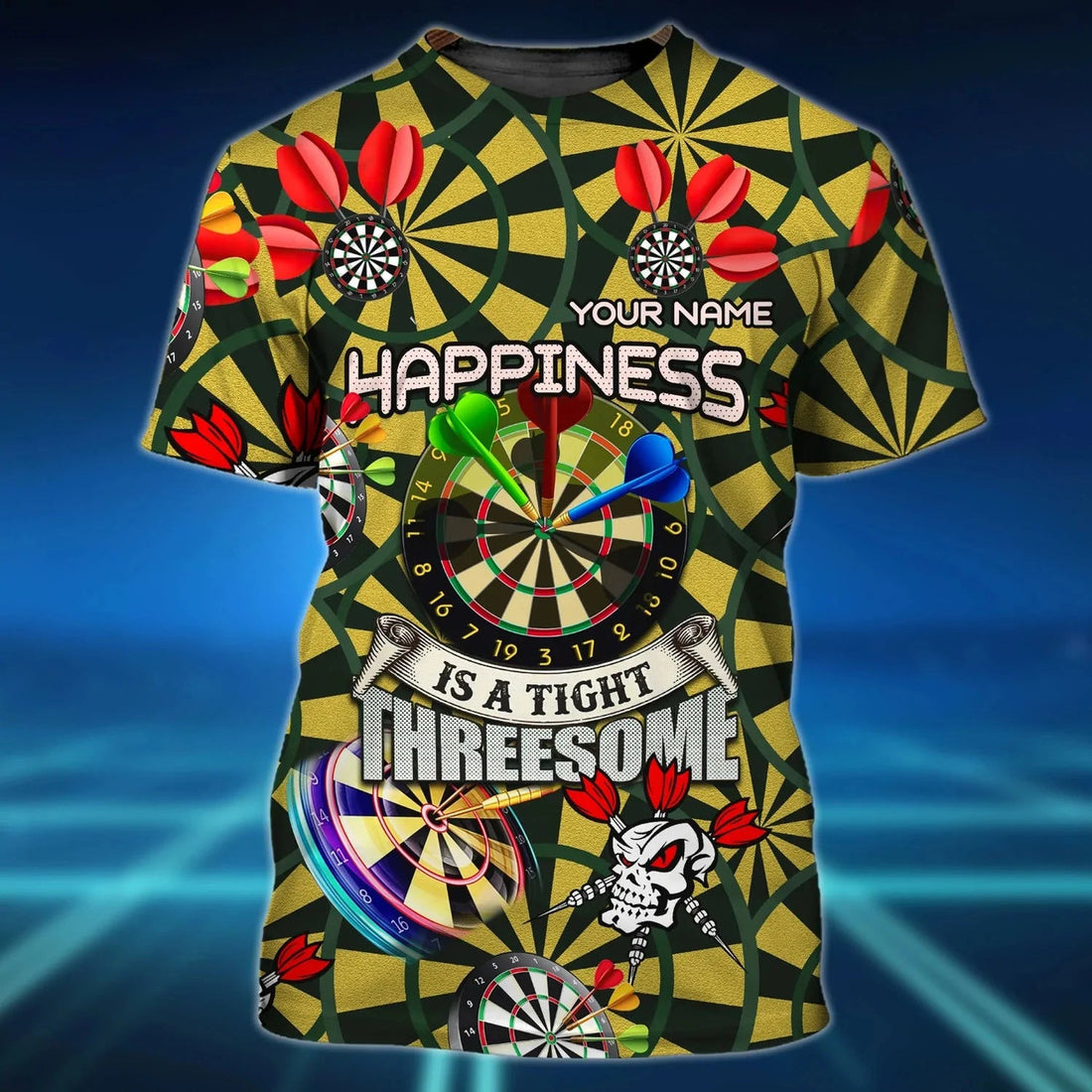 Customized With Name Dart Player 3D Tee Shirt For Men And Woman, Dart Lovers Gifts 3D T-Shirt
