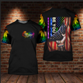 FUNSTUFFPRINT Bisexual Shirts For LGBT History Month, LGBT Smoke Flag Be You, Pride 3D T-shirt