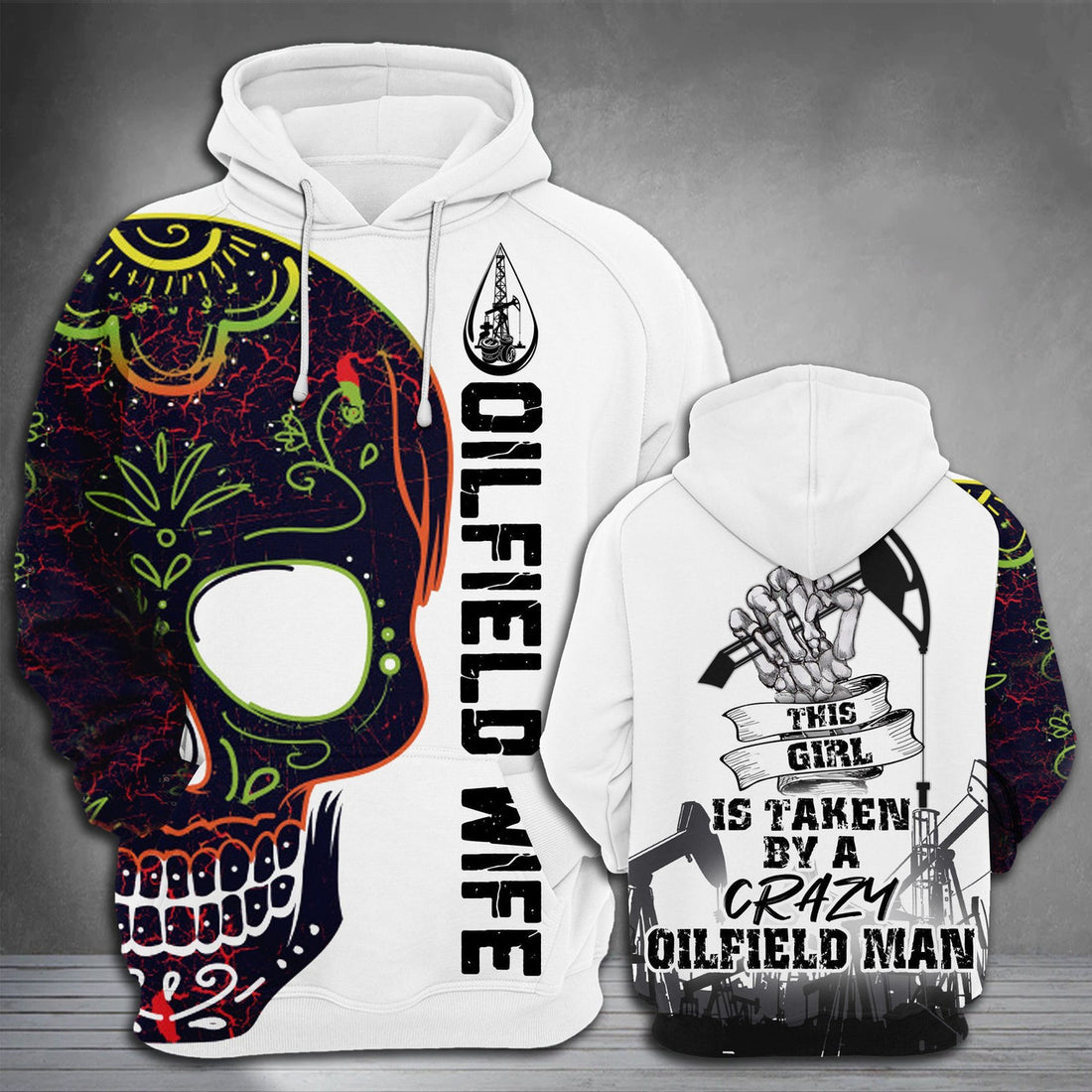 FUNSTUFFPRINT OILFIELD 3D Hoodie and Zip Hoodie