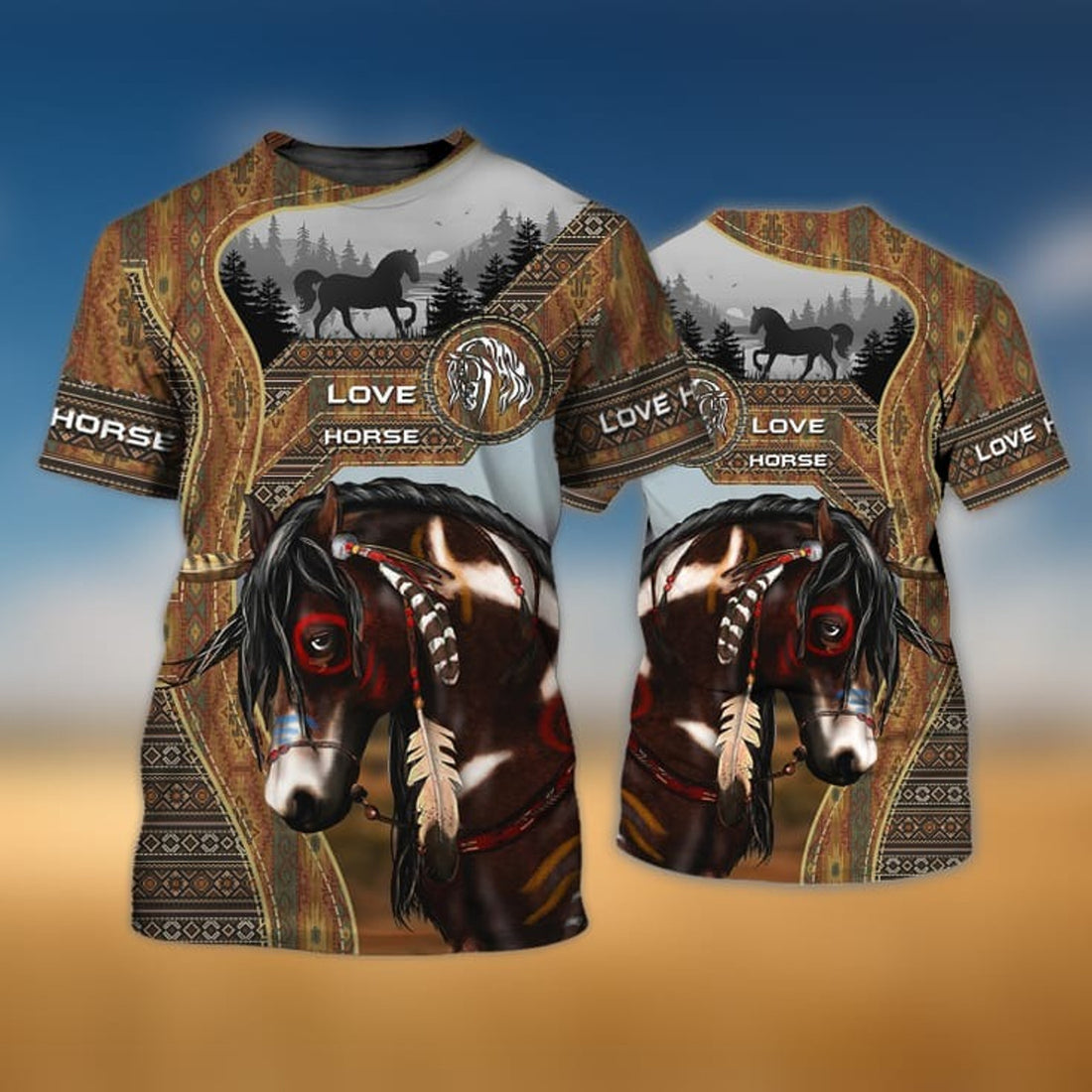 FUNSTUFFPRINT 3D All Over Printed Horse T-Shirt, Love Horse Shirts, White Horse Shirt For Men And Women, Beautiful Horse Tee Shirt 3D T-shirt