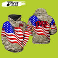 FUNSTUFFPRINT Rebels NCAA US Flag Camo Veteran 3D Hoodie and Zip Hoodie