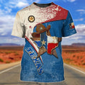 Texas Cowboy Shirt, 3D All Over Print Texas Shirt Vintage Pattern, Gift For Texan Friend